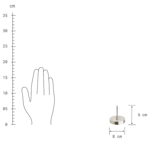 ADVENT Bodec na svíčku 8 cm - stříbrná