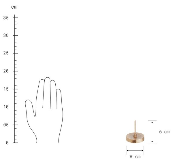 ADVENT Bodec na svíčku 8 cm - zlatá