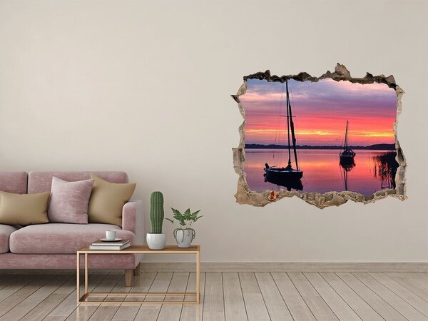 Nálepka fototapeta 3D Plachetnice západ slunce nd-k-89455622