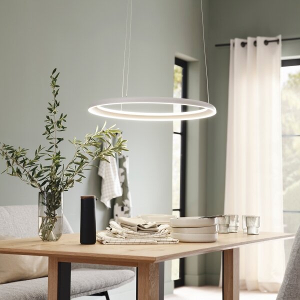 Schöner Wohnen 15570-39-LED Stm. lustr na lanku QUILLO LED/36W/230V pr.60cm šedá