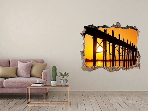 Fototapeta díra na zeď 3D Most západ slunce nd-k-89928276