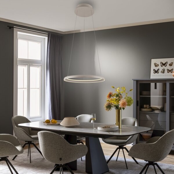 Schöner Wohnen 15570-39-LED Stm. lustr na lanku QUILLO LED/36W/230V pr.60cm šedá