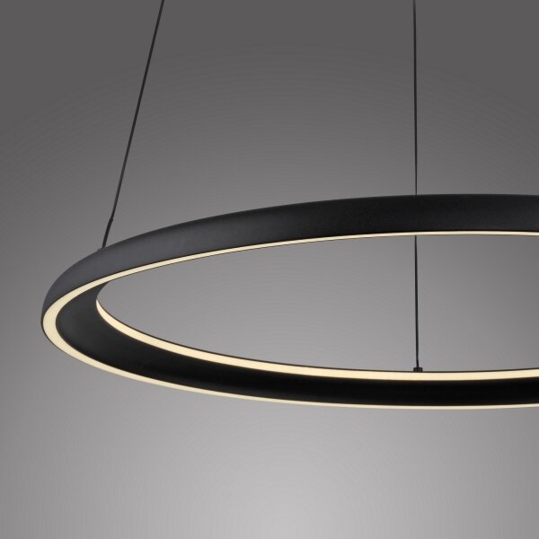 Schöner Wohnen 15570-18-LED Stm. lustr na lanku QUILLO LED/36W/230V pr.60cm čern