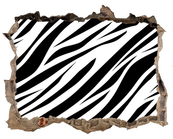 Samolepící díra zeď 3D Zebra pozadí nd-k-89914611