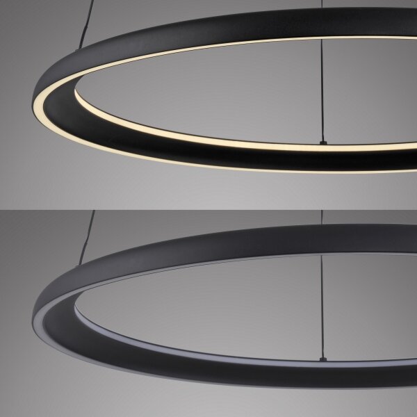 Schöner Wohnen 15570-18-LED Stm. lustr na lanku QUILLO LED/36W/230V pr.60cm čern