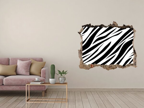 Samolepící díra zeď 3D Zebra pozadí nd-k-89914611