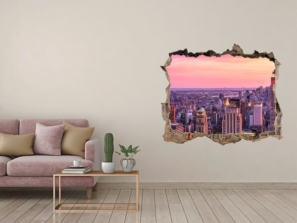 Fototapeta díra na zeď 3D New York západ nd-k-89776597