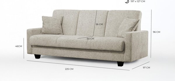 FALCO Sedací souprava Larisa 3+1+1 světle šedá