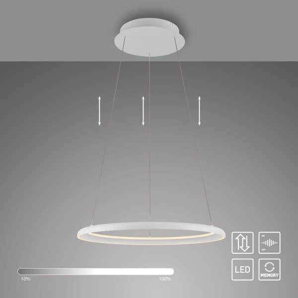 Schöner Wohnen 15570-16-LED Stm. lustr na lanku QUILLO LED/36W/230V pr.60cm bílá