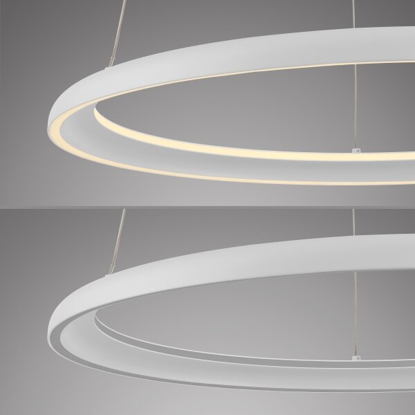 Schöner Wohnen 15570-16-LED Stm. lustr na lanku QUILLO LED/36W/230V pr.60cm bílá