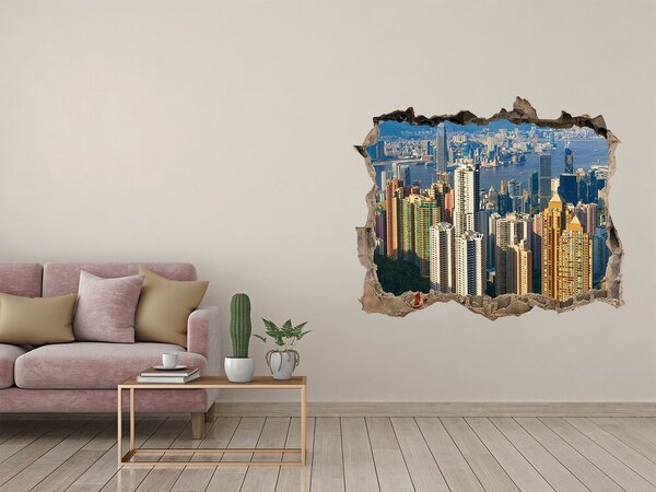 Fototapeta díra na zeď 3D Hongkong panorama nd-k-90238708
