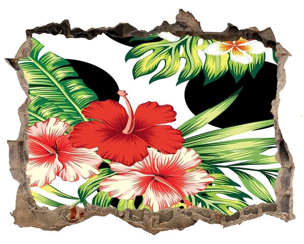 3D díra na zeď Hawajské květiny nd-k-90696840