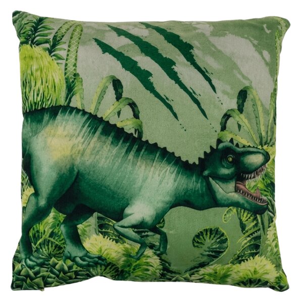 Dekorační polštářek T-REX 40x40 cm, zelený