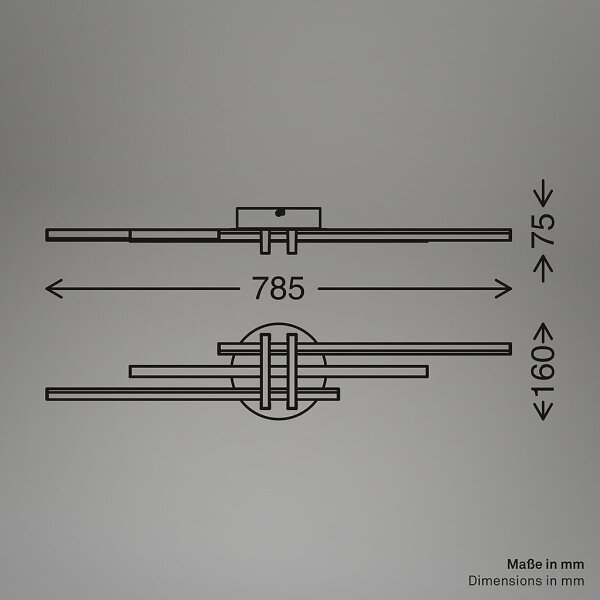 Brilo - LED Stropní svítidlo TINKA LED/21W/230V 3000K černá