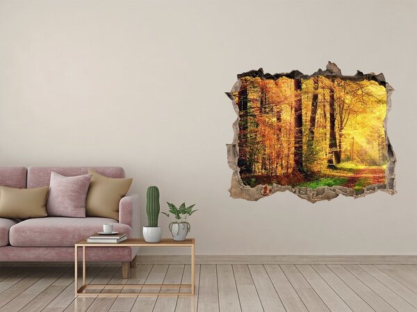 Nálepka fototapeta 3D výhled Podzim les nd-k-91078750