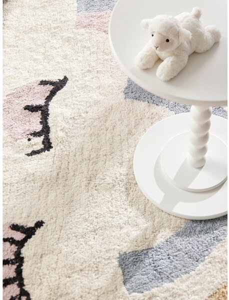 Krémový pratelný/ručně tkaný bavlněný dětský koberec 140x200 cm Snuggle Nappi – Hanse Home