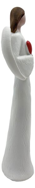 Anděl bílý s červeným srdcem 21 cm Prodex JY21101104
