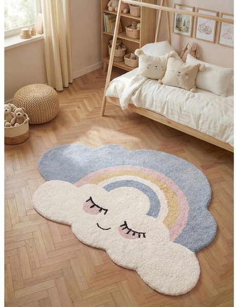 Krémový pratelný/ručně tkaný bavlněný dětský koberec 140x200 cm Snuggle Nappi – Hanse Home