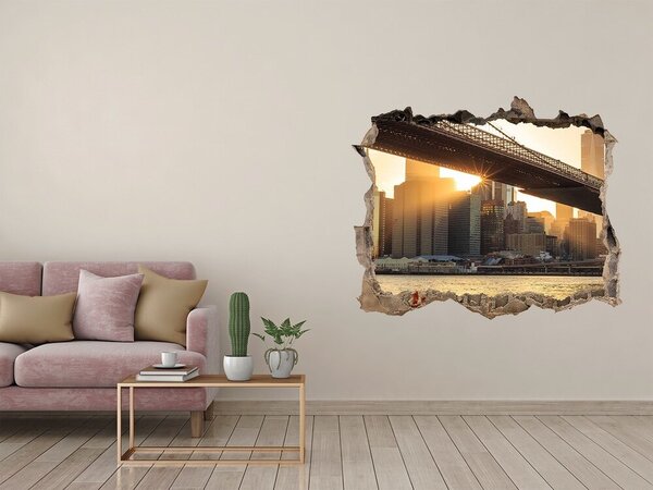 Fototapeta díra na zeď 3D Brooklynský most nd-k-91387944