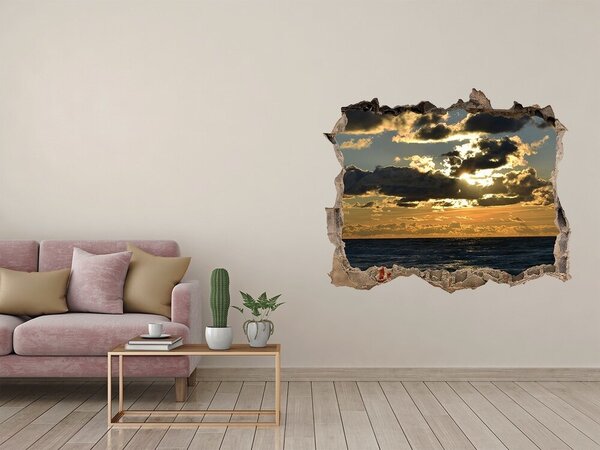 Nálepka fototapeta 3D Západ slunce na moři nd-k-91456037