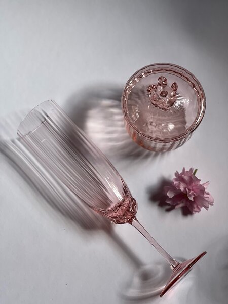 Skloglass Dózička SAKURA Růžová Barva: Růžová, Kusy: 1ks