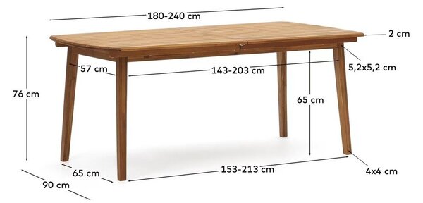 Zahradní jídelní stůl 90x180 cm Thianna – Kave Home