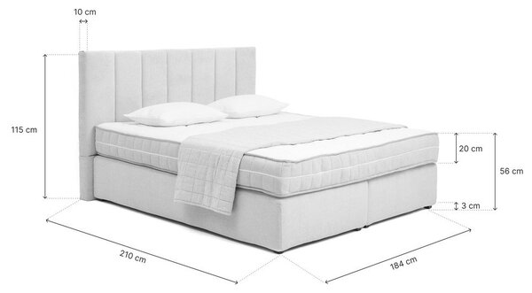 Béžová boxspring postel 180x200 cm Olia Bold Line – Bonami Selection