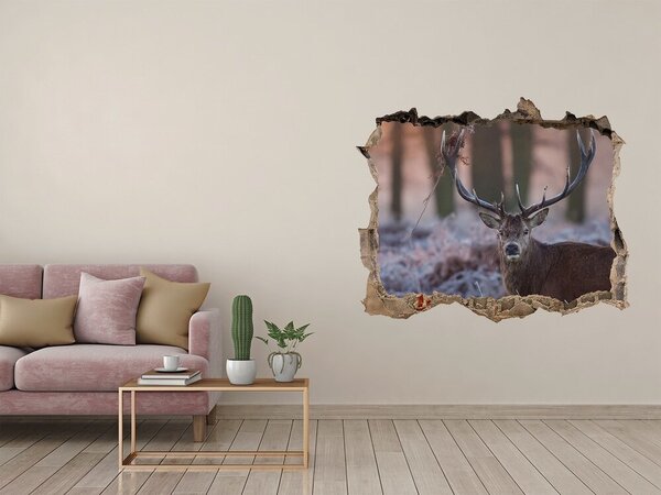 Díra 3D foto tapeta nálepka Jelen východ slunce nd-k-94032190