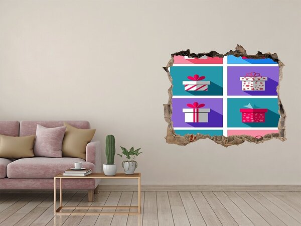 Fototapeta díra na zeď 3D Dárky nd-k-94158831