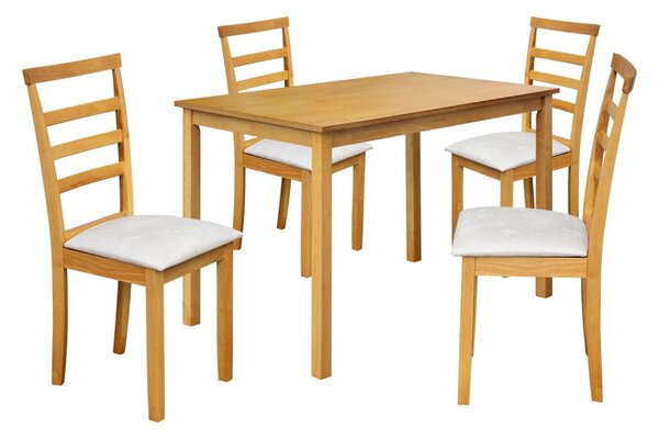 Stůl + 4 židle LIVORNO lak javor