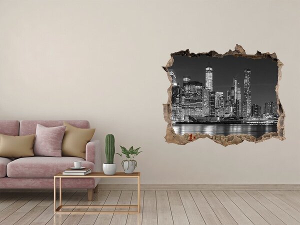Díra 3D foto tapeta nálepka Manhattan noc nd-k-94054059