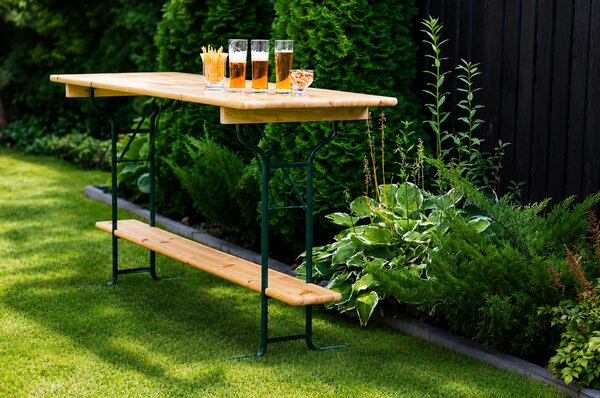 Skládací barový stůl 220x70cm – masiv borovice
