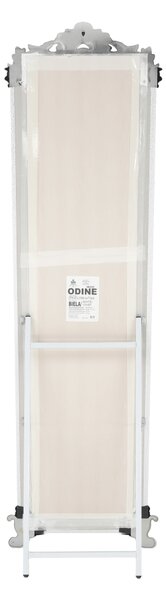 KONDELA Stojanové zrcadlo, bílá / stříbrná, ODINE