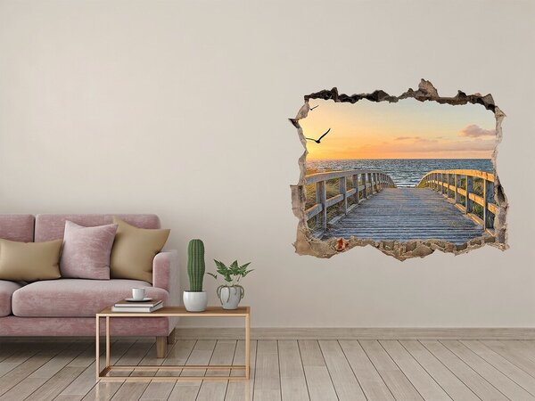 Fototapeta díra na zeď 3D Stezka na pláž nd-k-95407371