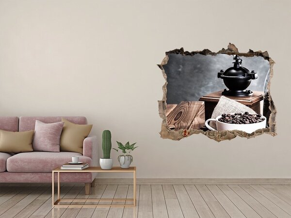 Díra 3D foto tapeta nálepka Mlýnek na kávu nd-k-96066762