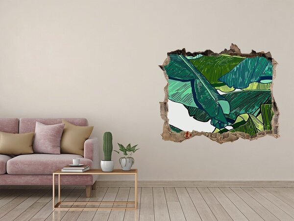 Fototapeta díra na zeď 3D Listí banánovníku nd-k-96230691