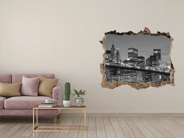 Nálepka fototapeta 3D výhled Manhattan noc nd-k-96464167