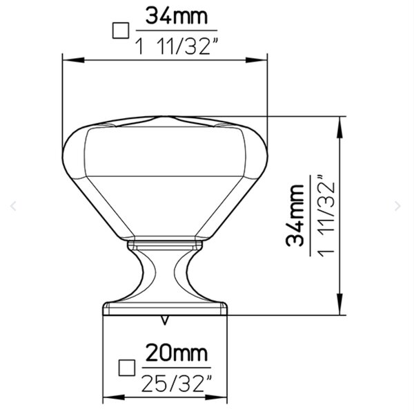 Siro ADINA cín pálený 33 mm