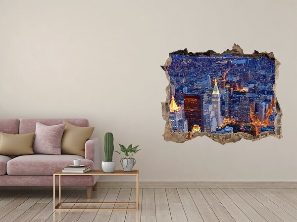 Nálepka fototapeta 3D výhled Manhattan noc nd-k-96722456