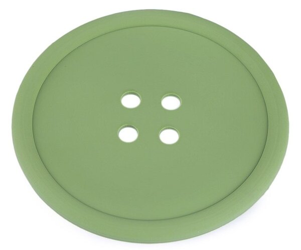 Silikonová podložka knoflík Ø12 cm - 8 zelená khaki