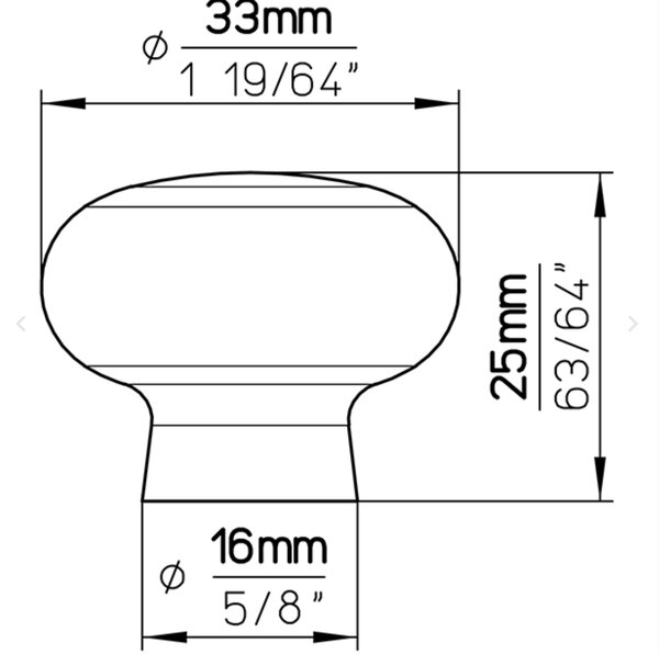 Siro ADINA cín pálený 33 mm