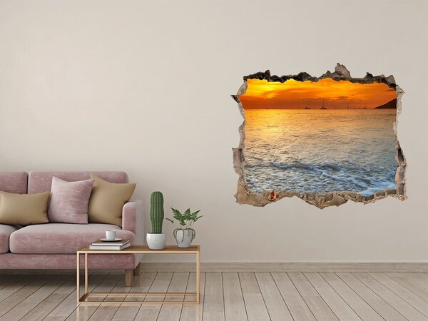 Díra 3D fototapeta nálepka Západ slunce moře nd-k-97995760