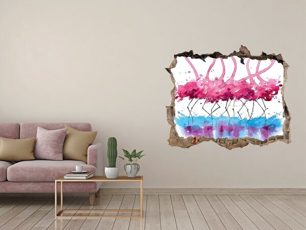 Fototapeta díra na zeď 3D Plameňáci nd-k-98015396
