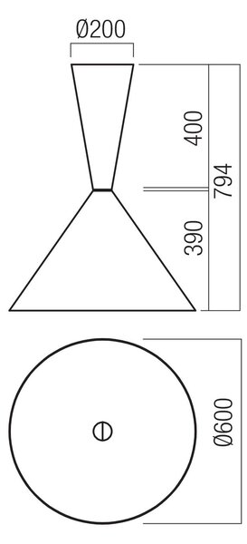 Redo Stropní svítidlo KONOS, 1xE27, ø 60 cm Barva: Bílá