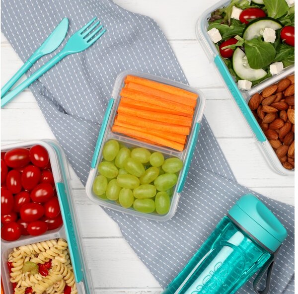 Sistema Dělený svačinový box To Go Small Split se 2 oddíly 350 ml, mátová