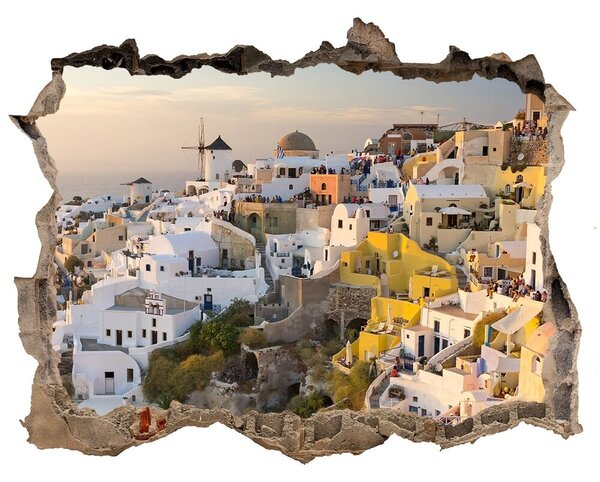 Foto fotografie díra na zeď Santorini Řecko nd-k-99648927