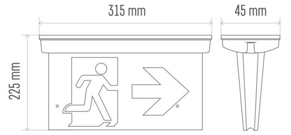 EMOS Difuzor NESSI pro nouzové svítidlo, IP65 ZN1112
