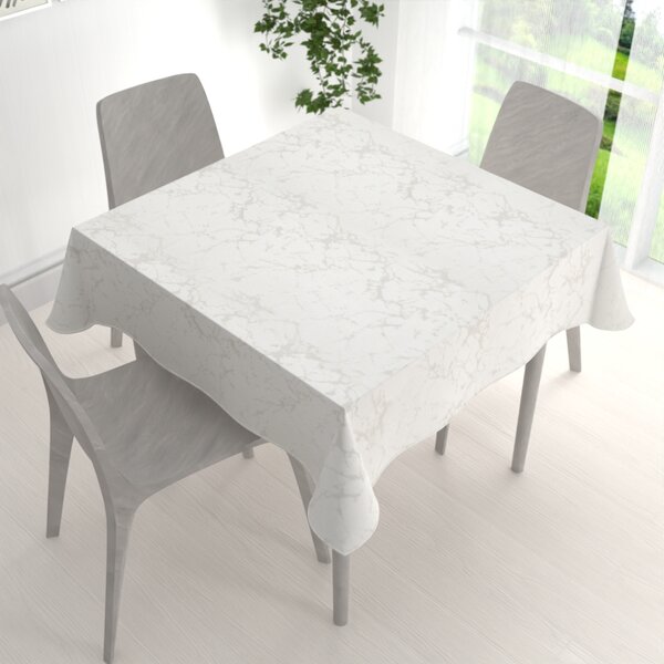 Biante Dekorační čtvercový ubrus Parma PM-116 Stříbrný mramor na krémovém 40x40 cm