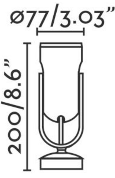 FARO SLOT 200 nástěnné bodové svítidlo, černá