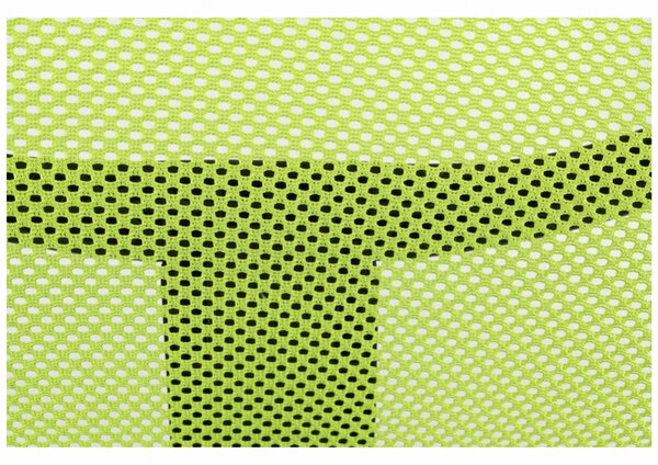 Dětská otočná židle na kolečkách MESH – plast, bez područek, zelená/černá